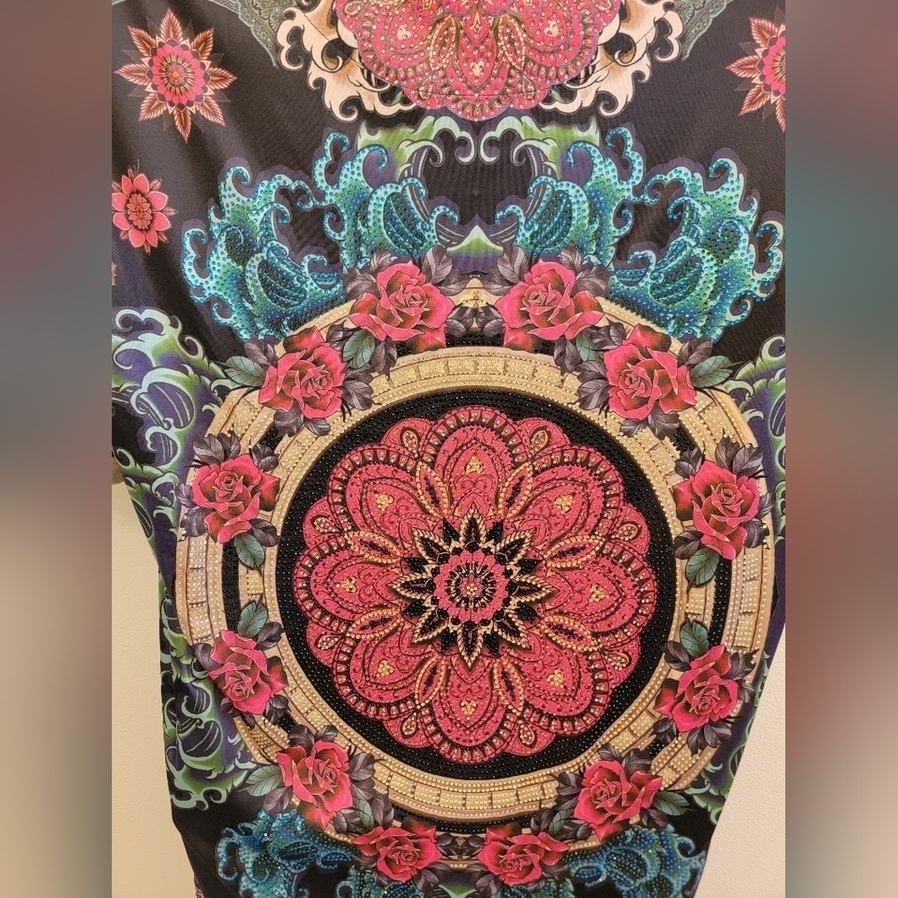 NWT Barabas Men's Rhinestone Embellished Polo Shirt - Picture 11 of 13